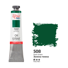 Зеленая темная масляная краска, 45 мл., 508 ROSA Studio