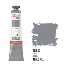 Сіра олійна фарба, 45 мл., 522 ROSA Studio