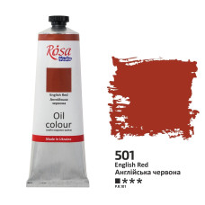 Англійська червона олійна фарба, 100 мл., 501 ROSA Studio