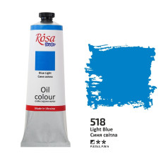 Синя світла олійна фарба, 100 мл., 518 ROSA Studio