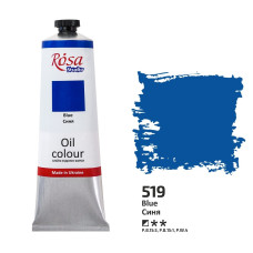 Синя олійна фарба, 100 мл., 519 ROSA Studio