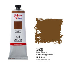 Сиена натуральная масляная краска, 100 мл., 520 ROSA Studio