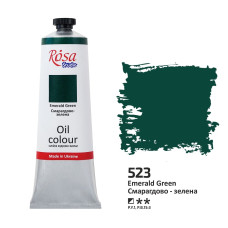 Изумрудно-зеленая масляная краска, 100 мл., 523 ROSA Studio