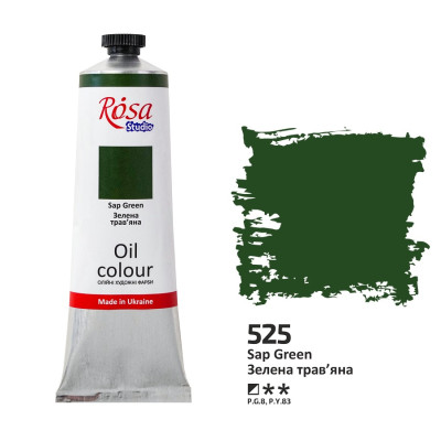 Краска масляная Зеленая травяная, 100 ROSA Studio