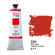 Червона темна олійна фарба, 100 мл., 534 ROSA Studio