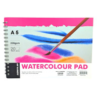 Альбом для акварелі, А5, 100% бавовни, 230 г/м2, 20 л. на спіралі, Скетчбук Art Nation