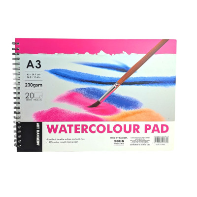 Акварельний папір, 20 л., 230гм2, A3, AN 102PB18