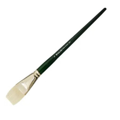Щетина плоская, № 4, KOLOS 2402F Classic, длинная ручка, художественная кисть
