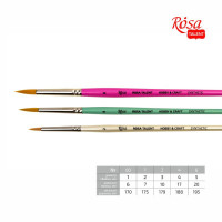 Синтетика кругла, № 1, ROSA TALENT HOBBY-CRAFT, коротка ручка, пензель для декору