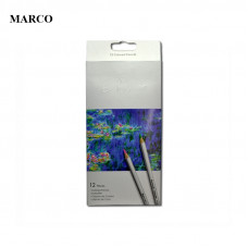 Набір кольорових олівців, 12 шт., Marco Raffine 7100-12CB