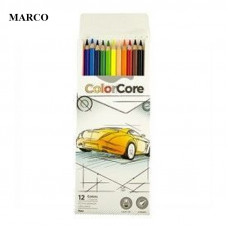 Набор цветных карандашей, 12 цветов, Marco ColorCore 3100-12CB