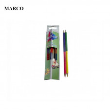 Набір двосторонніх тригранних олівців, 12шт. - 24 кольори, Marco 9101-12CB