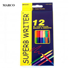 Набор цветных двусторонних карандашей, 12шт. - 24 цвета, Marco Superb Writer. 4110-12CB