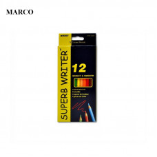 Набір кольорових акварельних олівців, 12 шт., Marco Superb 4120-12CB