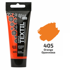 Оранжева акрилова фарба для тканин, 60 мл., ROSA Talent