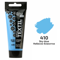 Небесно-блакитна акрилова фарба для тканин, 60 мл., ROSA Talent