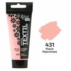 Персикова акрилова фарба для тканин, 60 мл., ROSA Talent