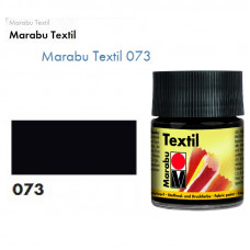 Черная акриловая краска Marabu, 50 мл, для светлых тканей
