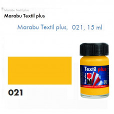 Жовта середня акрилова фарба для тканин, 15 мл., 021 Marabu