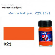Оранжево-червона акрилова фарба для тканин, 15 мл., 023 Marabu 