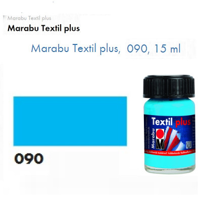 Синяя светлая акриловая краска Marabu, 15 мл, для темных тканей и кожи 171539090