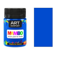 Синя темна акрилова фарба для тканин, 50 мл., 18 Mambo ART Kompozit