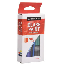 Набір вітражних фарб для скла, кераміки 6 шт. по 15 мл. GAS0615 Art Nation