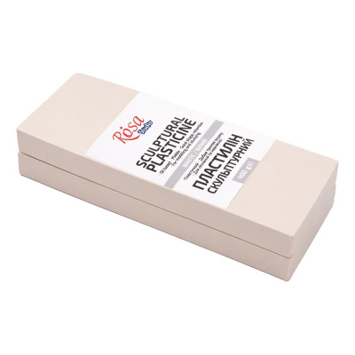 Білий пластилін скульптурний 400г. ROSA 501304