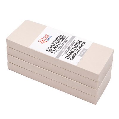 Білий пластилін скульптурний 800г. ROSA 502304
