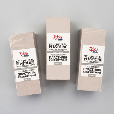 Білий пластилін скульптурний 800г. ROSA 502304